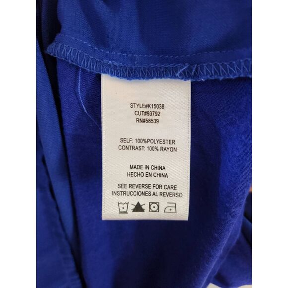 Kut From The Kloth Size L Blue Short Sleeve Blouse - Picture 3 of 4